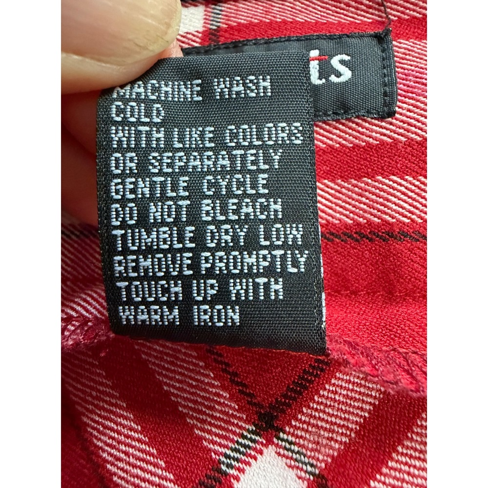 Tangents Vintage Y2K Red Plaid Mini Skirt Side Zip Stretch Schoolgirl Size 5/6 - Picture 6 of 8